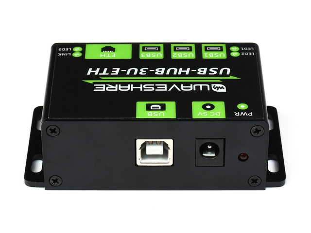SKU23079 Waveshare Industrial Grade USB HUB With 3 USB Ports and 100M Ethernet Port Multifunctional Expansion Hub Made in China