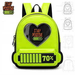Mochila Cyberpunk Neon Personalizada con Ventana Transparente, Estilo Ita Bag, para Fandom y Street Style - Product Image 4