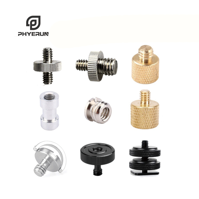 Knurling DSLR Camera Adapter Screw Double-Head Screw 1/4-3/8 Universal Tripod Mount Screw Cnc Turning Parts