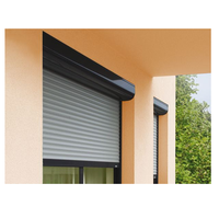 Volet roulant fixe, 1 pièce, avec cadre en aluminium, étanche, pour extérieur, volet roulant électrique réglable