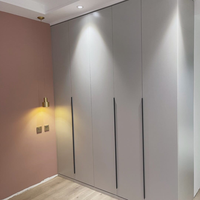 Armoire Modulaire avec Coiffeuse Moderne en MDF Gris, pour Chambre à Coucher, avec Options Bleu Marine, Charbon et Pierre Frittée Cendrée