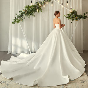 <span class=keywords><strong>Robe</strong></span> de mariée Mily Bridal MZD05057 en satin, coupe princesse, sans manches, avec nœud et taille basque, <span class=keywords><strong>pour</strong></span> un look volumineux et élégant - Product Image 6