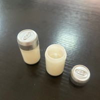 ISMAN Vente en gros – Mini conteneur de baume à lèvres en forme de canette de soda argentée de 3,5 g, bouteille vide pour boissons, tube d'emballage cosmétique, logo personnalisé