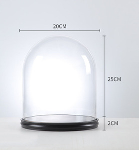 Mygift Hiện Đại Màu <span class=keywords><strong>Glass</strong></span> Cloche Hiển Thị Trường Hợp Rõ Ràng <span class=keywords><strong>Glass</strong></span> <span class=keywords><strong>Dome</strong></span> Bìa Với Màu Đen Gỗ Cơ Sở Đáng Yêu Phong Cách Và Mô Hình - Product Image 6
