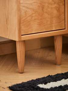 Demi maison nordique cerisier bois moderne lit côté armoire hôtel japonais meubles chambre table de nuit chevet stockage appartement - Product Image 4