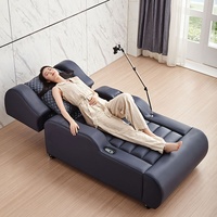 Chaise longue électrique en cuir de première classe, moderne, légère et luxueuse, en bois, inclinable, réglable en hauteur, pour salon ou bureau
