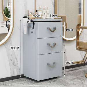 Nouveau design d'usine : Chariot de rangement mobile à trois niveaux pour salon de beauté, chariot à outils de manucure de luxe léger - Product Image 2
