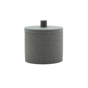 CONTENEDOR DE POLIRESINA CON EFECTO DE TELA GRIS - Product Image 1