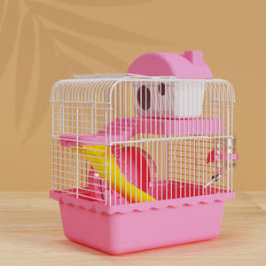 Jaula de hámster de oso dorado directo de fábrica, nido completo, jaula doble, castillo pequeño con caja portátil, Material plástico, patrón sólido - Product Image 5