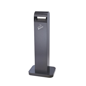 Colonne à mégots de cigarettes en acier inoxydable pour hall d'hôtel ; espace fumeurs intérieur avec cendriers ; poubelle extérieure - Product Image 2