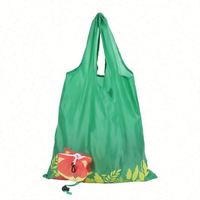 Bolsa de Compras Plegable Reutilizable Impermeable con Forma de Fresa de 38 cm, Bolsillo Interior con Cremallera, Portátil y Multiusos