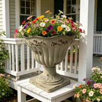 Grandes jardinières modernes de luxe en plastique, style colonnes romaines, vases géants sur pied, pots de fleurs blancs pour mariage, maison et jardin