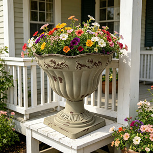 Vasi Alti di Lusso Moderni in Plastica, Colonne Romane Giganti, Vaso da Terra per Fiori, Bianco, per Matrimoni, Casa e Giardino - Product Image 3