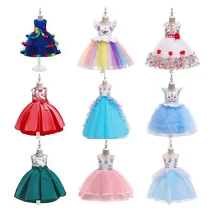 कस्टम हॉट सेल गर्ल इवनिंग गाउन बच्चों की शादी की पोशाक जन्मदिन फैंसी प्रिंसेस बॉल गाउन लड़की पार्टी ड्रेस लड़की ड्रेस