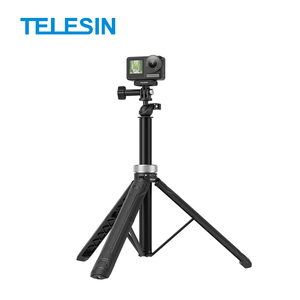 Telesin - Soporte de Cabezal Esférico Giratorio de 360° de 1.5 m, Trípode Universal con Tres Patas para Selfies, para Cámaras Gopro, DJI, Insta360 - Product Image 1