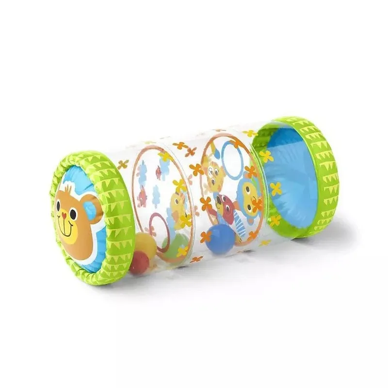 Inflatable Baby Crawling Roller Toy With Rattle And Ball PVC Early Development Infant Crawling Toys For 6 Months 1 2 3 Year Olds