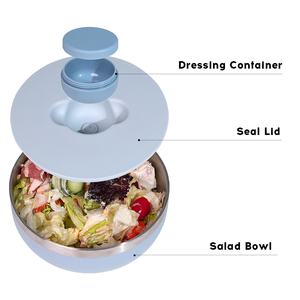Red Dot giải thưởng Bát salad thép không gỉ + PP Chất liệu salad Bát thực phẩm lưu trữ container với nắp - Product Image 3