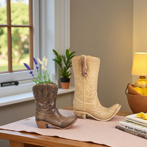 Redeco Wholesale <strong>Cowboy</strong> <strong>Boot</strong> Ceramic <strong>Planter</strong> Western Decor Bulk for Theme Hotel Decor Rustic Container Vase Home Decor - Product Image 5