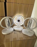 2024 grande capacité de batterie Rechargeable USB bureau de voyage pliable Portable extérieur été ventilateur de Table de bureau avec lumière LED