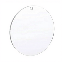 Disque acrylique vierge découpé au laser personnalisé FYTY S-105, épaisseur 2-3 mm, découpé sur mesure, rond transparent, deux trous, pour bricolage
