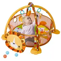Baby Play Mat - 3 in 1 Baby Activity Gym mit 4 hängenden Spielzeugen und 30 Bällen