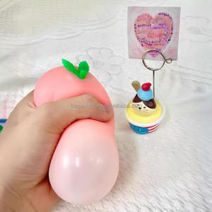 Mini Kawaii Mochi Squishies Simulation Pink Peach Cute Vent Stress Relief Kneading Squishy Fidget <b>Squeeze</b> Toys for Children - Product Image 4