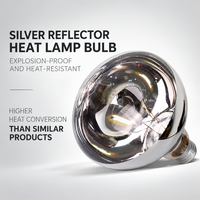 Lampe chauffante de salle de bain en verre anti-explosion 275W 220V, ampoule chauffante infrarouge à culot E27 pour salle de douche