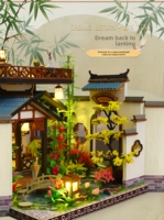 Hamaileon - Fabrication directe d'usine - Kit de maison miniature décorative LED de style chinois classique - DIY - Pavillon traditionnel - Puzzle en bois 3D