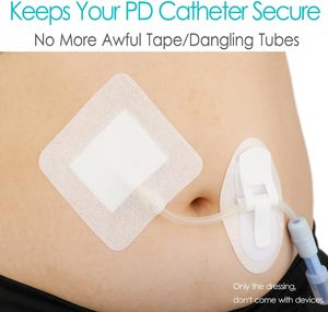 Steril Hipoalerjenik Nefes Alabilen Dokunmamış Yara Bakım Diyaliz <span class=keywords><strong>PD</strong></span> Kateter Ada Pansuman Drenaj Yapışkanlı Pansuman - Product Image 3