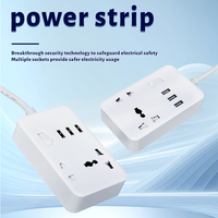 Bande de prise de courant d'extension avec 5 prises Type-C Chargeur USB Port PC Bande de protection contre les surtensions