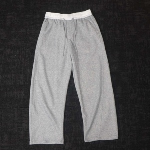 Men's Cotton Sweatpants Elastic Waist Drawstring Casual <b>Pants</b> Side Pockets Autumn Wear Custom - Product Image 1