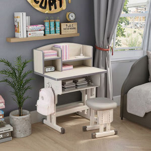 تصميم جديد لطقم مكتب دراسة مدرسي مع رف كتب وكرسي، وصل حديثاً بأفضل سعر للفصول الدراسية وغرف المعيشة - Product Image 2