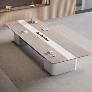 Mesa de Conferencia de Madera de Alta Calidad, Moderna y de Lujo, Personalizada para Uso Comercial en Hoteles y Escuelas, Muebles de Oficina para 10 Personas - Product Image 3
