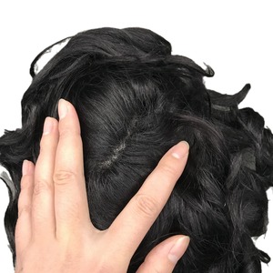 Prothèse capillaire australienne pour hommes, pour le dessus de la tête, entièrement tissée à la main, respirante, très réaliste, modèle CC89 pour le commerce d'exportation - Product Image 5