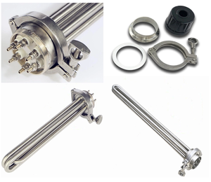 Élément chauffant électrique industriel à immersion 380V 440V 6kW à raccord Tri-Clamp pour machine de brassage - Product Image 4