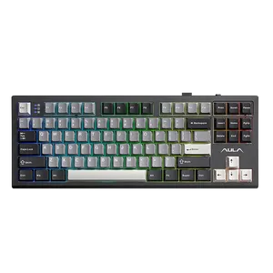 <span class=keywords><strong>Teclado</strong></span> Mecánico AULA S87 PRO con Interruptores Intercambiables en Caliente, Retroiluminación RGB Individual, Inalámbrico Bluetooth, para Juegos, con Botón de Pantalla - Product Image 3