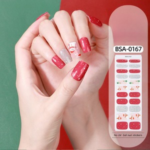 Autocollants pour ongles <span class=keywords><strong>français</strong></span>, motif diamant estampé or, <span class=keywords><strong>film</strong></span> gel entièrement durci, sans cuisson, pour manucure - Product Image 2