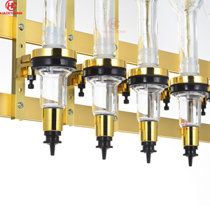 Dispenser di <span class=keywords><strong>Profumo</strong></span> da Tavolo Dorato per 6 Bottiglie con 6 Testine Erogatrici per Matrimoni e Compleanni Fai-da-Te - Product Image 4