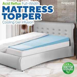 किंगवर्थ ब्लू किंग रानी आकार बिस्तर शीतलन स्मृति फोम इच्छुक जेल गद्दे टॉपर - Product Image 5