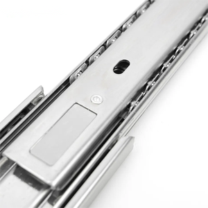 하이 퀄리티 45mm 텔레스코픽 채널 전체 연장 볼 베어링 서랍 슬라이드 주방 및 식당을 위한 헤비 듀티 푸시 오픈 - Product Image 2