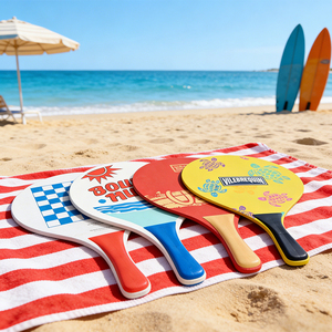 Raquetas de Tenis de Playa con Diseño de Logotipo Personalizado, con 2 Palas y 1 Pelota de Madera para <span class=keywords><strong>Juegos</strong></span> al Aire Libre y Promociones - Product Image 5