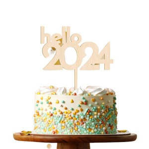 Decoración de pastel de Año Nuevo 2025 de madera transfronteriza, Feliz Año Nuevo, Feliz año nuevo, tira de luces para pastel de boda, accesorios de fotografía - Product Image 5