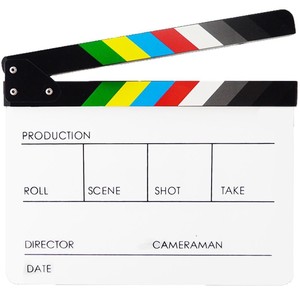 กระดานหลากสีสัน10x12นิ้ว25x30ซม. ลบฟิล์มไดอร์แบบแห้งแผ่นกระดานฉากแอคชั่นตัดหนังแผ่นกระดานพร้อมปากกาและยางลบ - Product Image 5