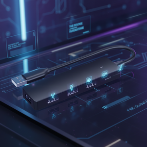 Hub <span class=keywords><strong>USB</strong></span> <span class=keywords><strong>5</strong></span> ports en ABS avec 1 port Type-C et 4 ports <span class=keywords><strong>USB</strong></span> 2.0, adaptateur répartiteur de données haute vitesse pour ordinateur portable et de bureau - Product Image 6