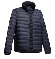 Veste en duvet pour homme à col montant avec rembourrage léger et chaud, disponible en cinq couleurs classiques et design personnalisable