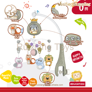 Bonitas cunas con control remoto, música móvil y proyección de luz, juguete colgante de plástico suave <span class=keywords><strong>para</strong></span> cama de bebé <span class=keywords><strong>para</strong></span> niños y niñas - Product Image 3