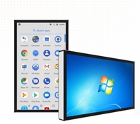 Support de sol intérieur 2k 4k Full HD 32 43 55 65 pouces Totem de signalisation numérique verticale à écran tactile système PC Android pour magasin et bureau