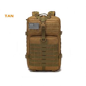 กระเป๋าเป้สะพายหลังแบบยุทธวิธี 45 ลิตร สำหรับผู้ชายและทุกเพศ โครงภายในแบบตัดด้วยเลเซอร์ กระเป๋าเป้สะพายหลังแบบ 3 วัน สำหรับการเดินป่าและกิจกรรมกลางแจ้ง สไตล์ชาติพันธุ์ ซับในโพลีเอสเตอร์ - Product Image 2