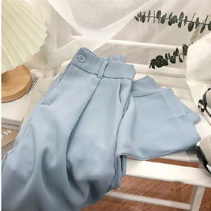 <span class=keywords><strong>Pantaloni</strong></span> da Completo <span class=keywords><strong>Donna</strong></span> Primavera Autunno 2026 Nuovo Stile Coreano Design Unico Vita Alta Vestibilità Morbida Effetto Snellente Gamba Larga Casual 141 - Product Image 6