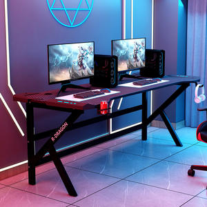 Table de jeu en forme de K moderne en bois et métal avec lumières réglables Led Rgb Pc Game Home Office Computer Desk Table de jeu pour les jeux - Product Image 5